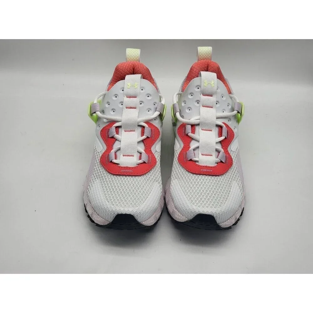Under Armour HOVR Mega‎ MVMNT Women's 7.5 White Lime Coral Shoes 3023873-102
